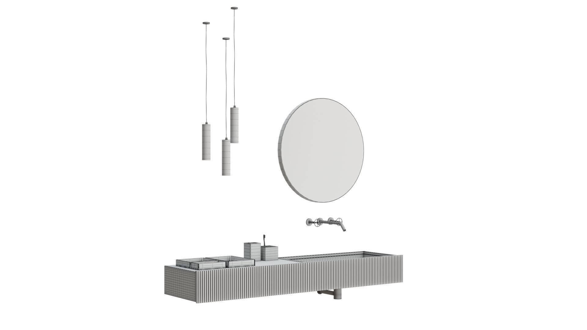 washbasin SALVATORI ADDA Rectangular washbasin 3D model_16