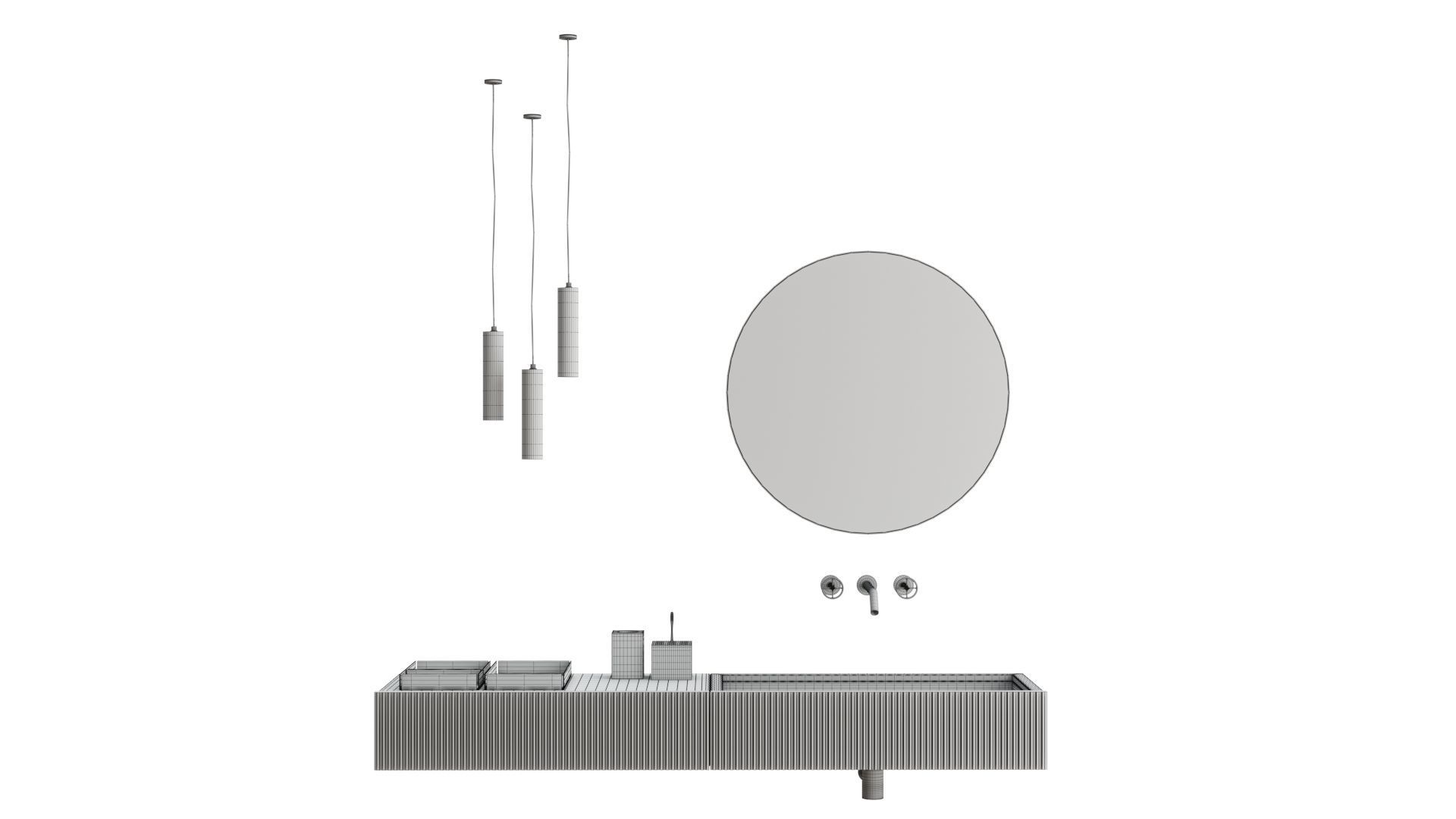 washbasin SALVATORI ADDA Rectangular washbasin 3D model_14