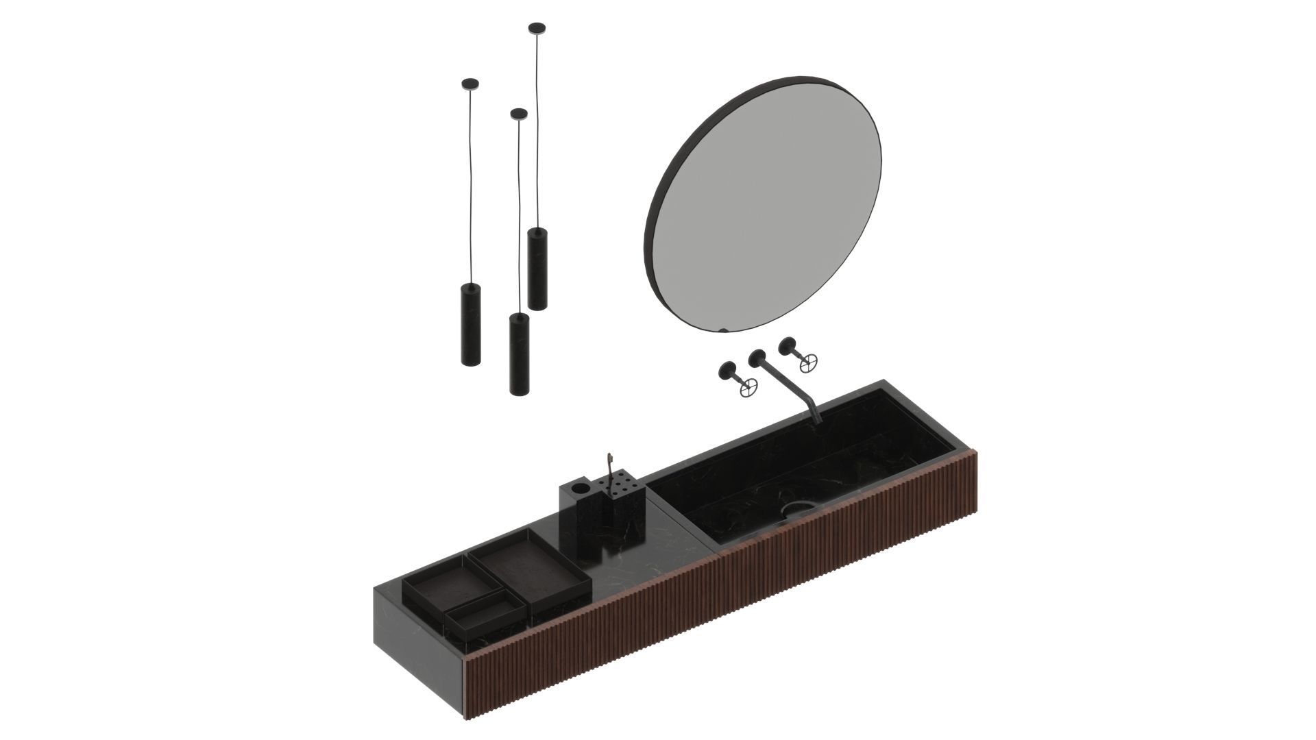 washbasin SALVATORI ADDA Rectangular washbasin 3D model_6