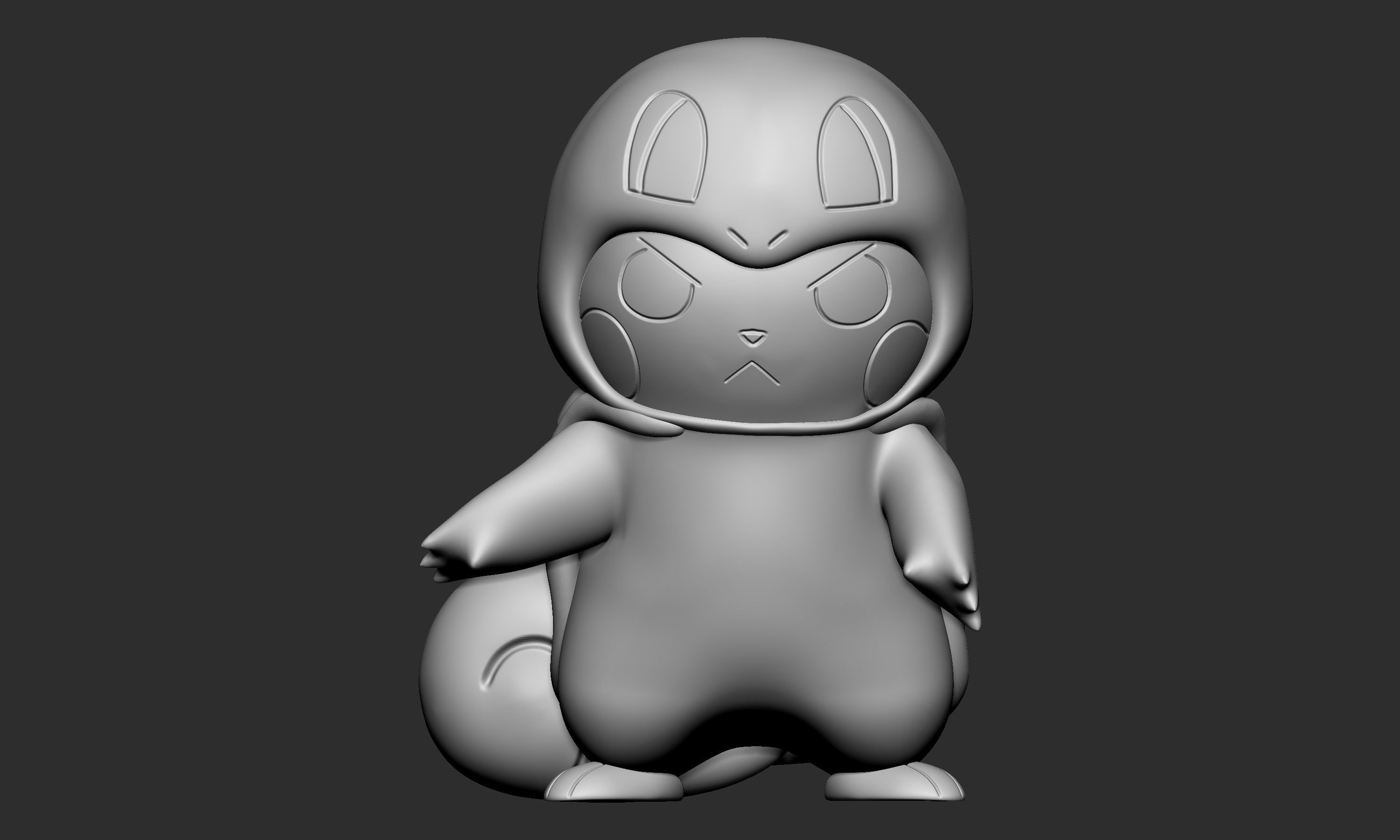 Pokemon - Pikachu Cosplay Squirlte  Free 3D print model_4