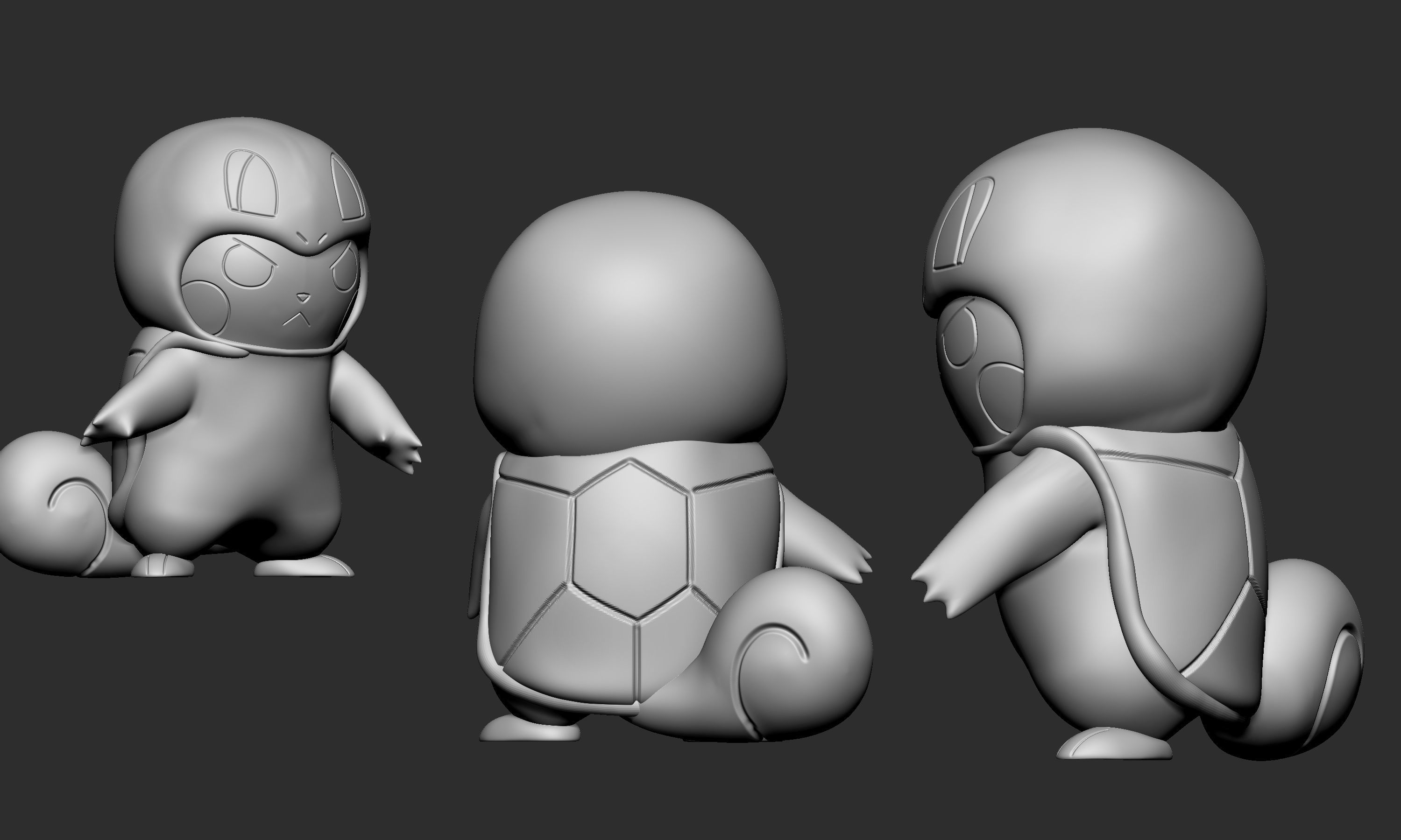 Pokemon - Pikachu Cosplay Squirlte  Free 3D print model_5