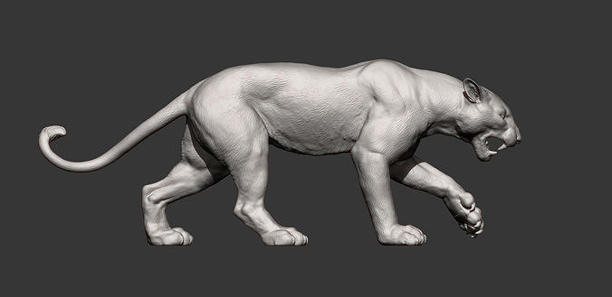 panther 3D print model view 7