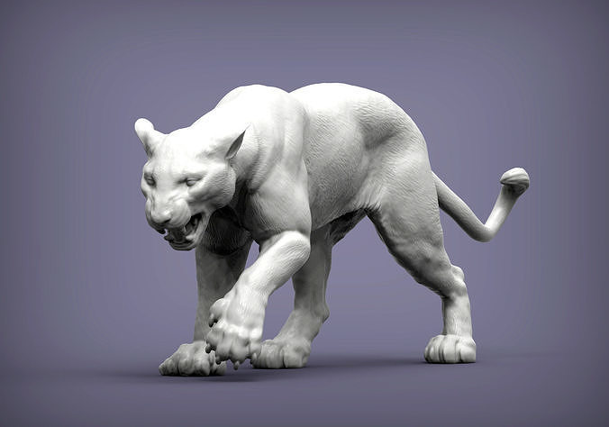 panther 3D print model view 5