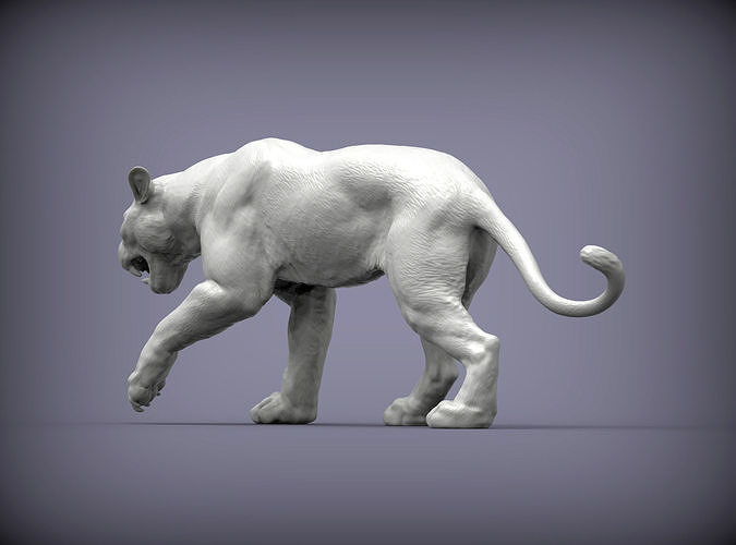 panther 3D print model view 4