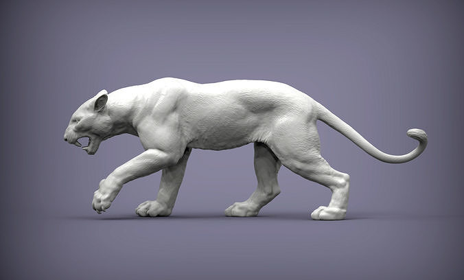 panther 3D print model view 2