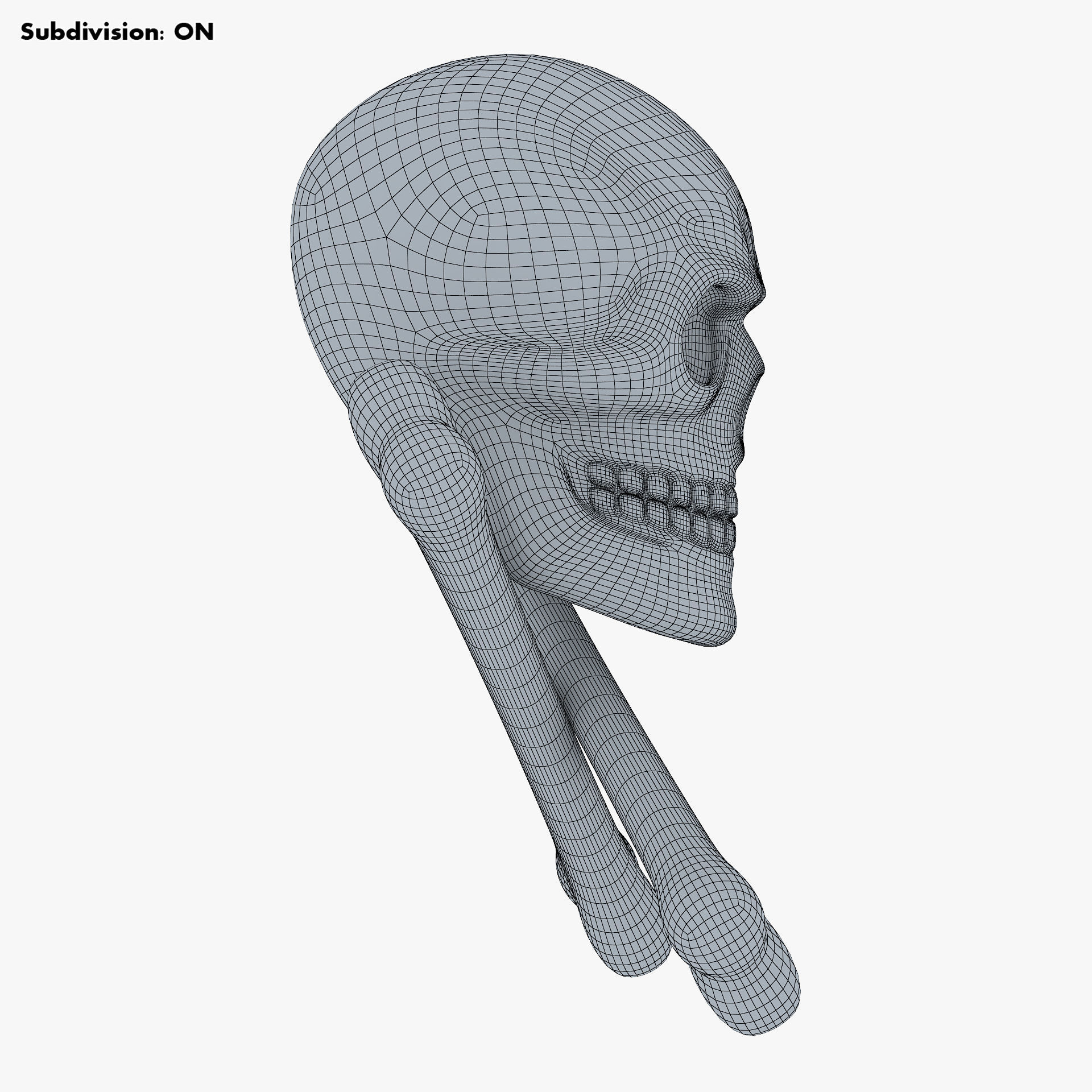 Pirate Skull Bones M 1 3D model_17