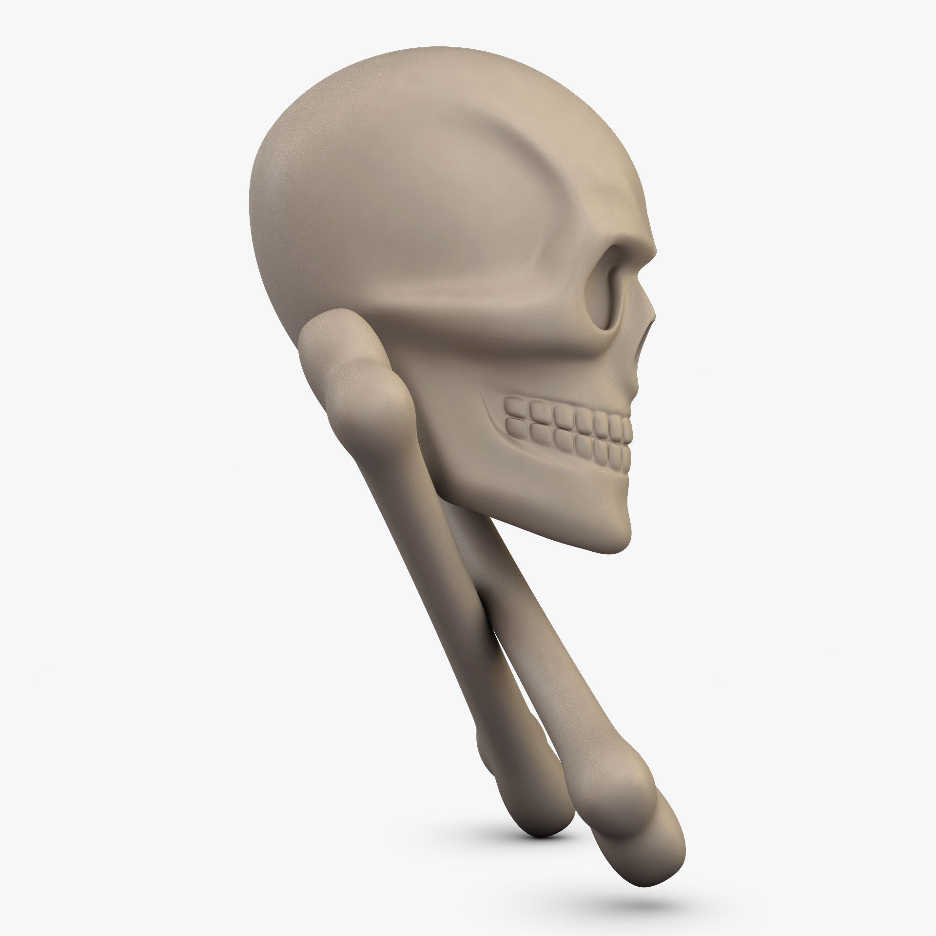 Pirate Skull Bones M 1 3D model_4