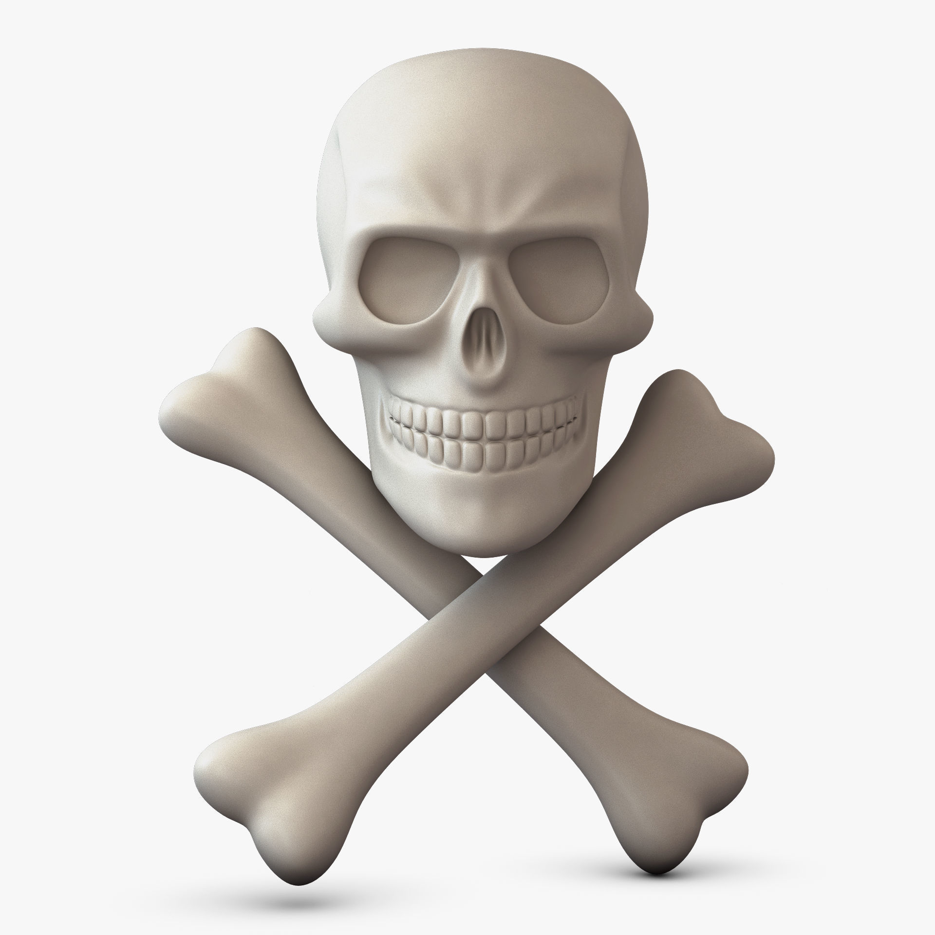 Pirate Skull Bones M 1 3D model_1