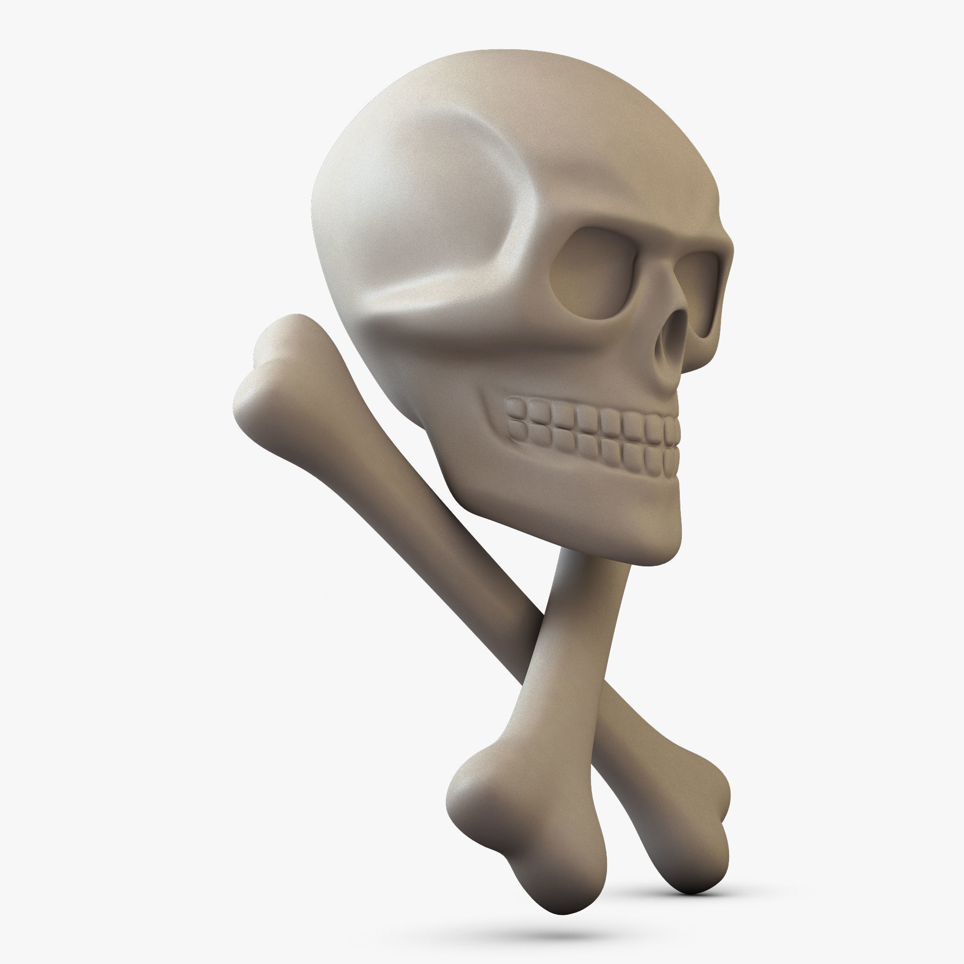 Pirate Skull Bones M 1 3D model_2