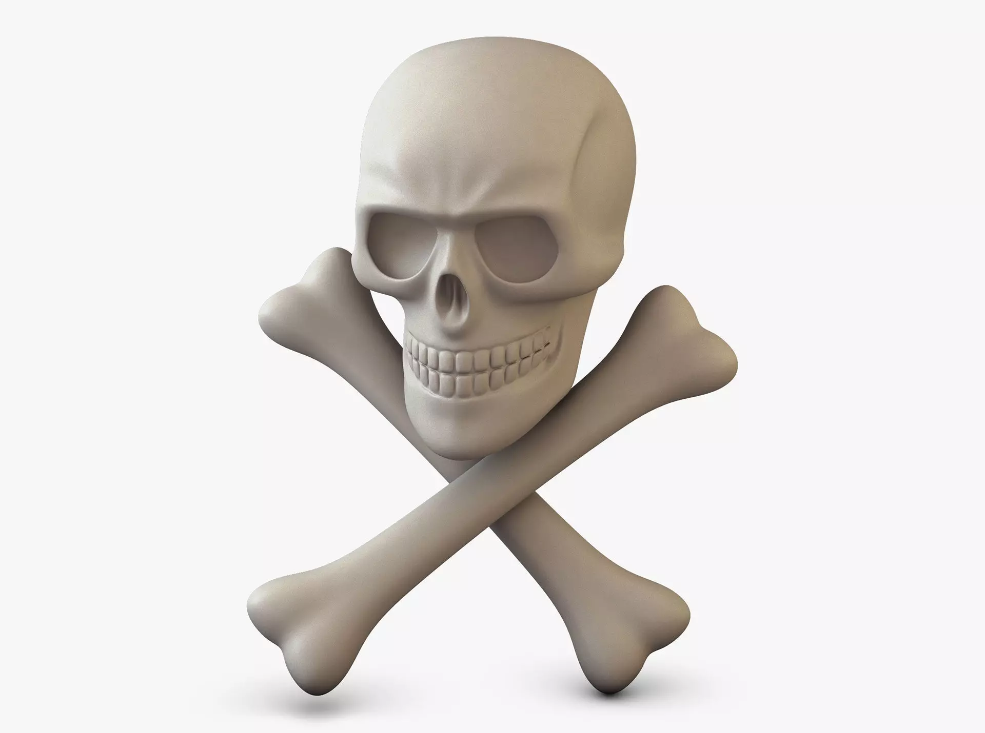 Pirate Skull Bones M 1 3D model_0