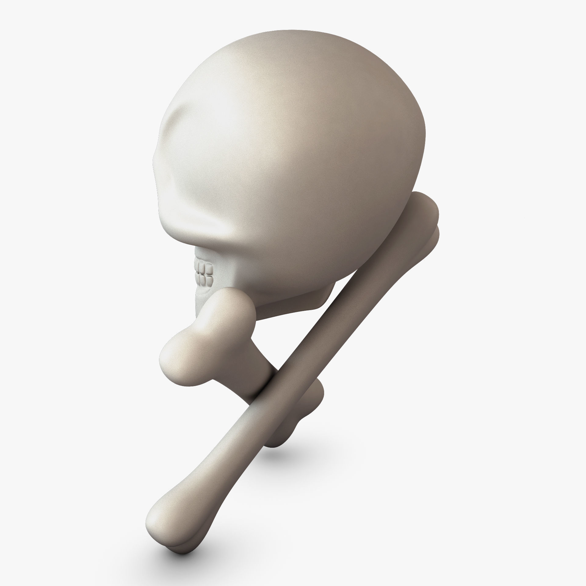 Pirate Skull Bones M 1 3D model_6