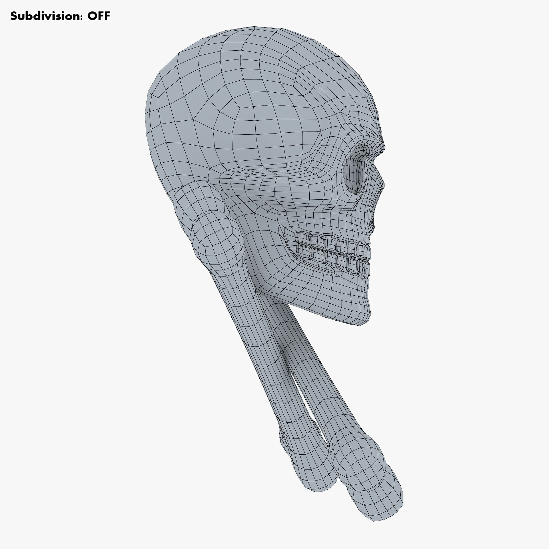 Pirate Skull Bones M 1 3D model_18