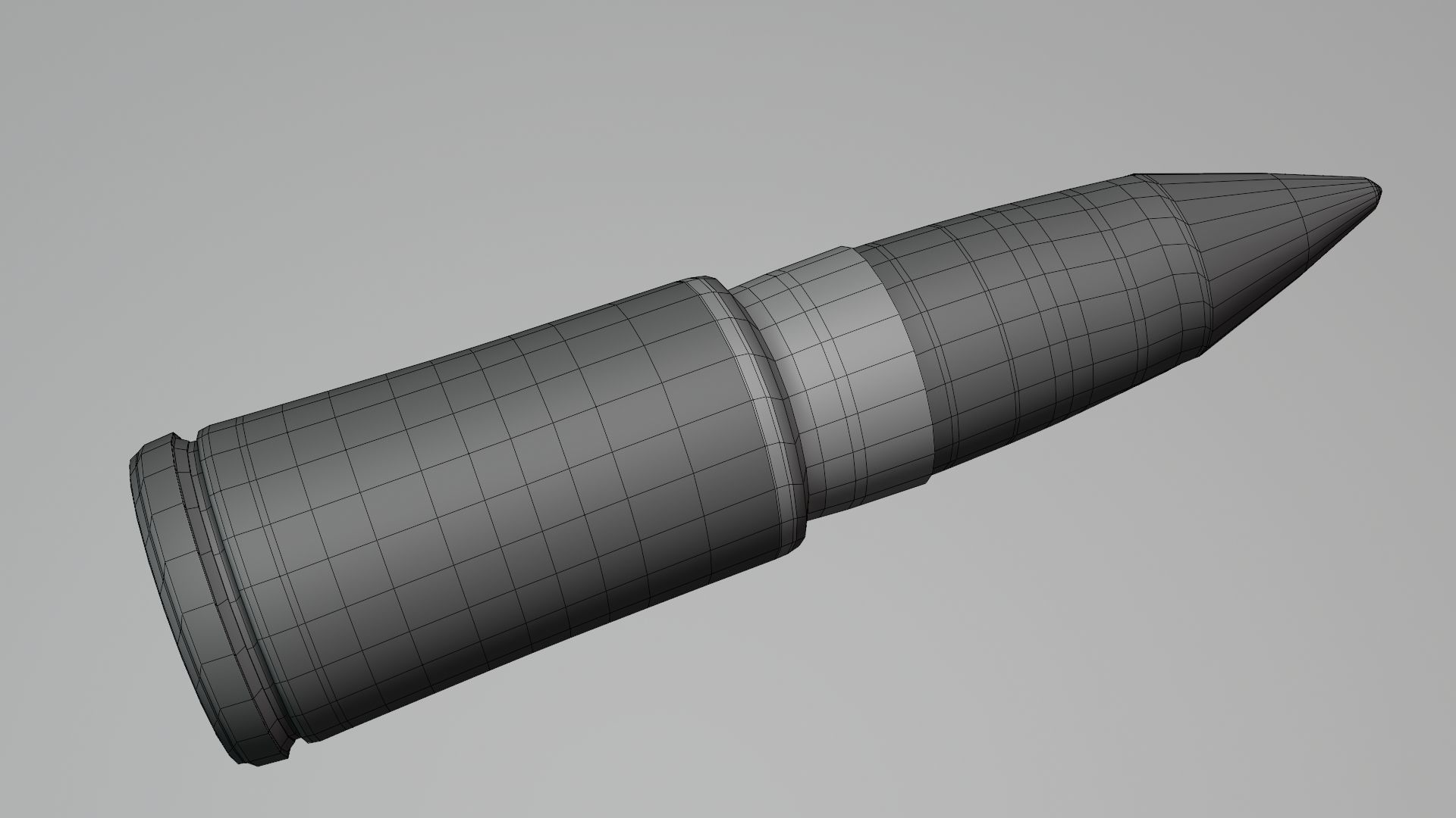 Bullets gold Low-poly 3D model_12