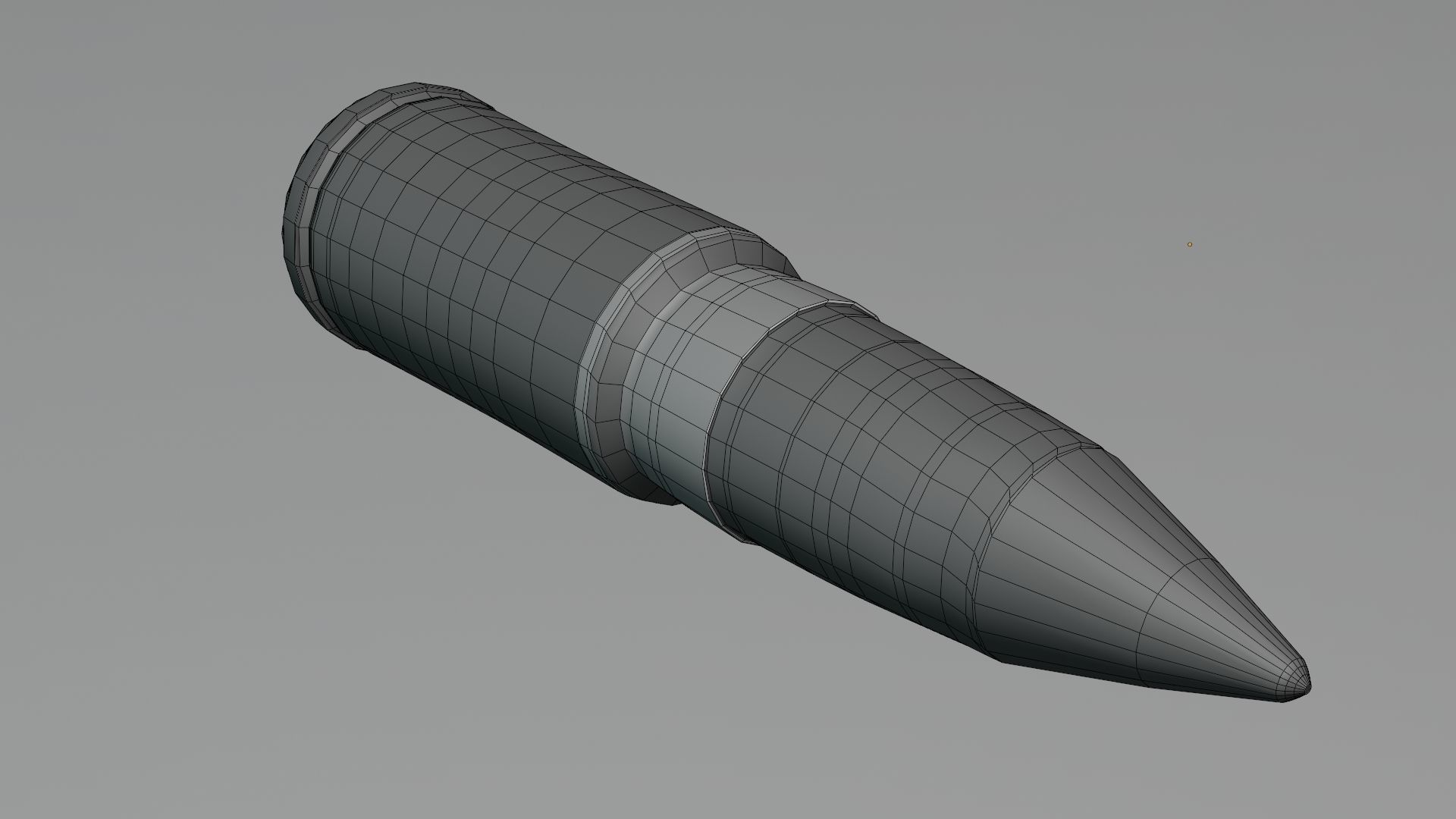 Bullets gold Low-poly 3D model_13