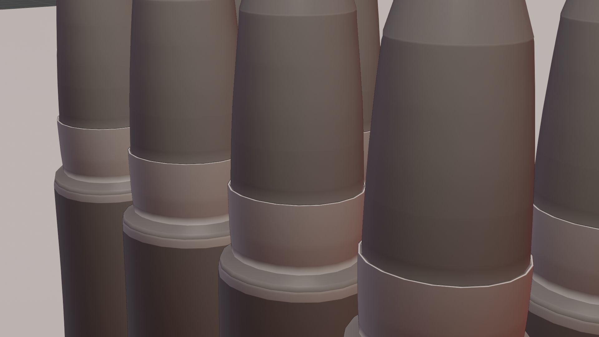 Bullets gold Low-poly 3D model_20