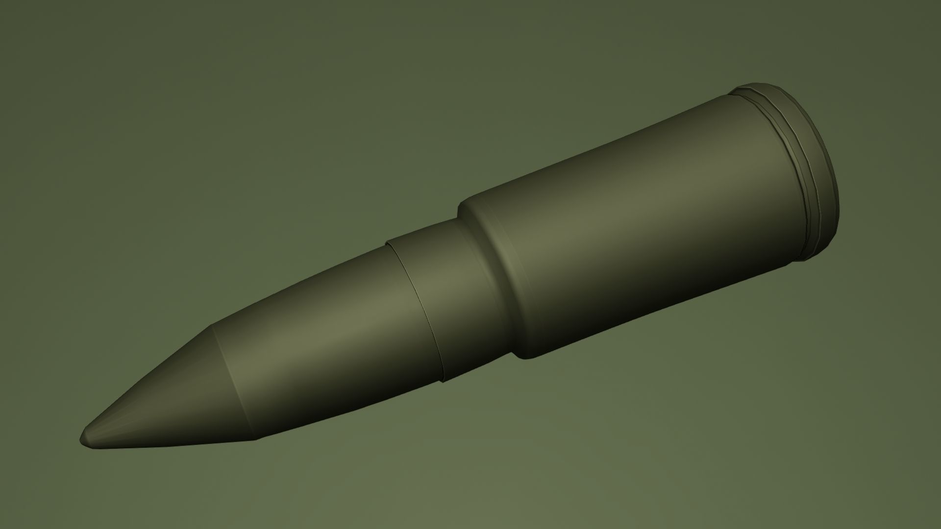 Bullets gold Low-poly 3D model_10