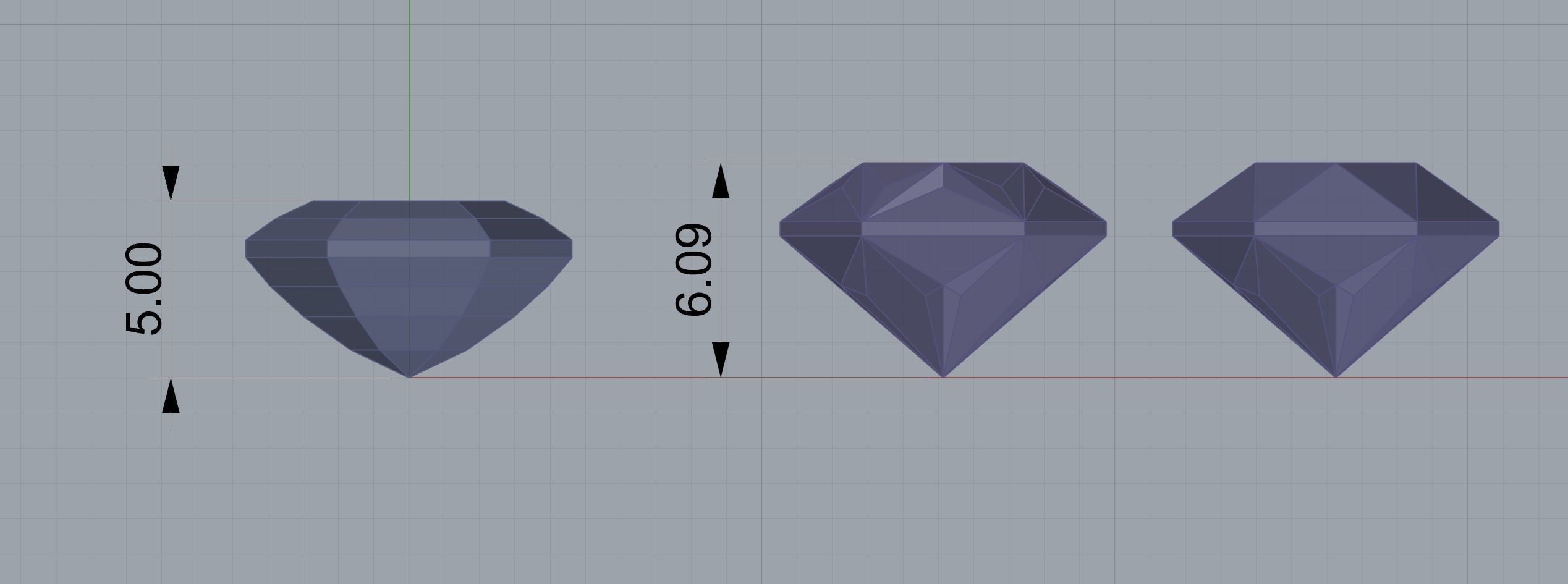 different gems cut set  77 items 1 extra hexagonal  3D print model_17