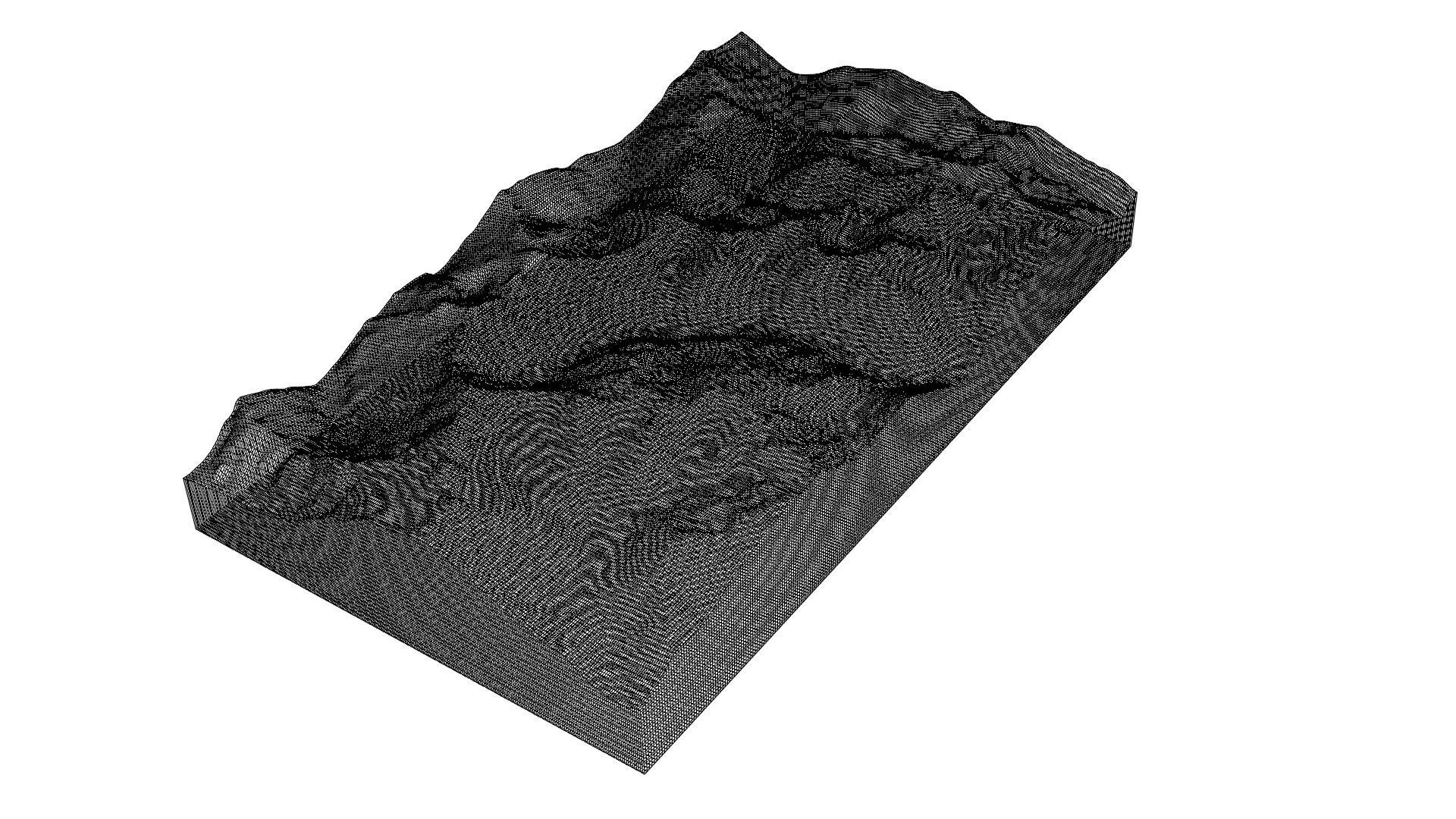Terrain Model 8 - Mountainous trrain  3D model_10