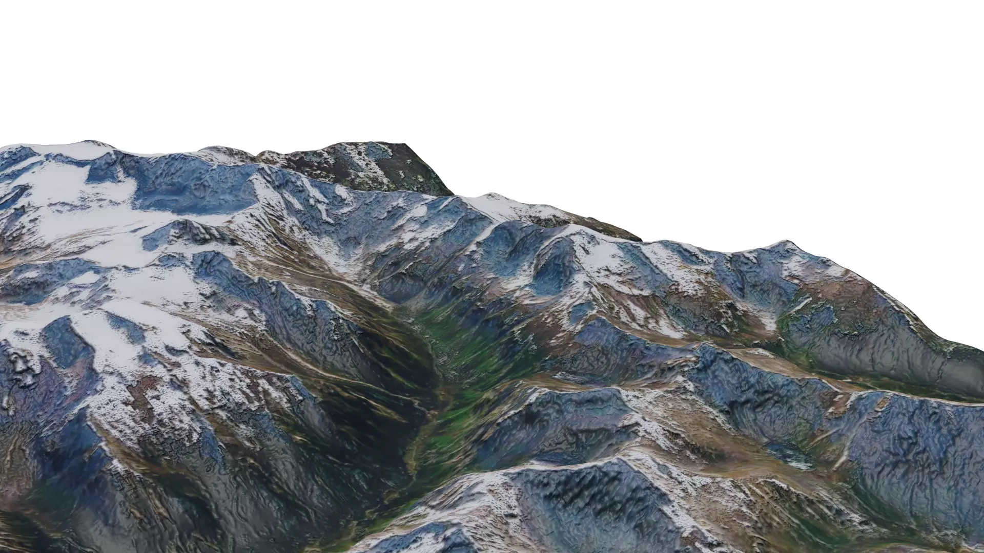 Terrain Model 8 - Mountainous trrain  3D model_0
