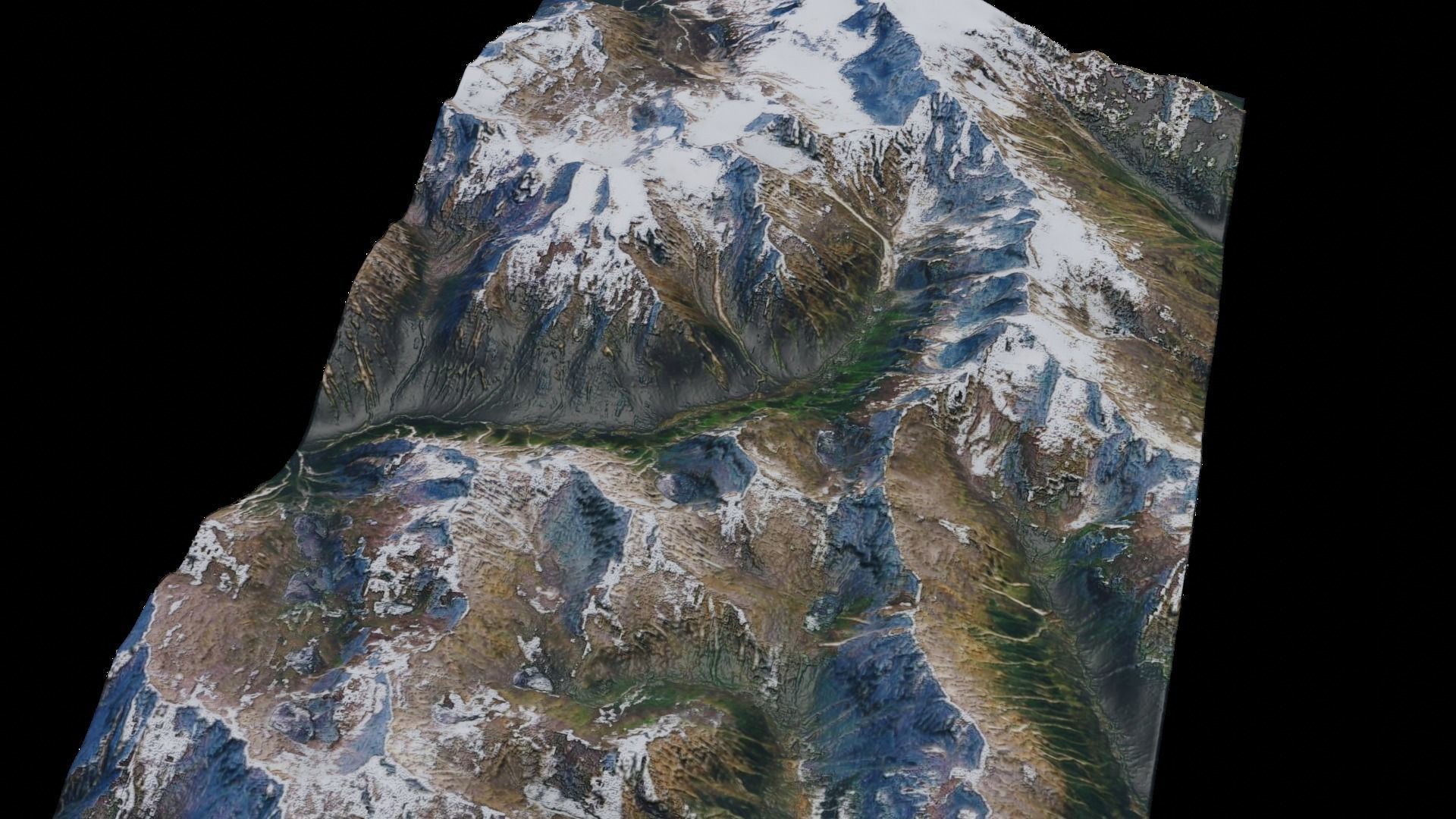 Terrain Model 8 - Mountainous trrain  3D model_1