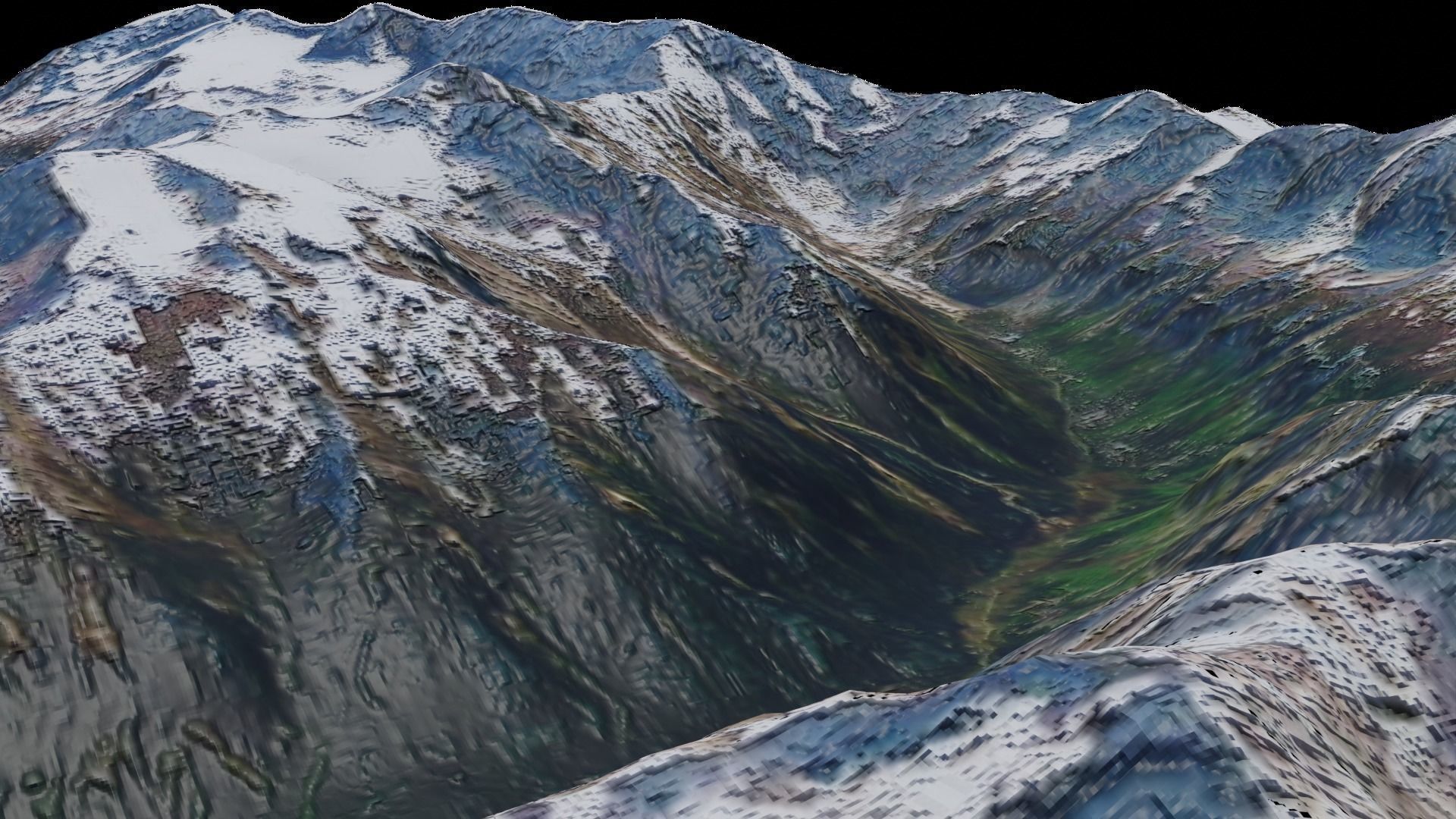 Terrain Model 8 - Mountainous trrain  3D model_3