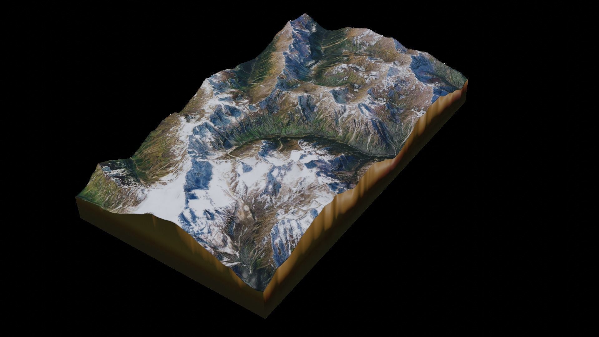 Terrain Model 8 - Mountainous trrain  3D model_2