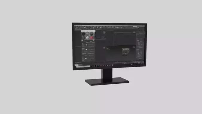 Monitor Screen Low-poly