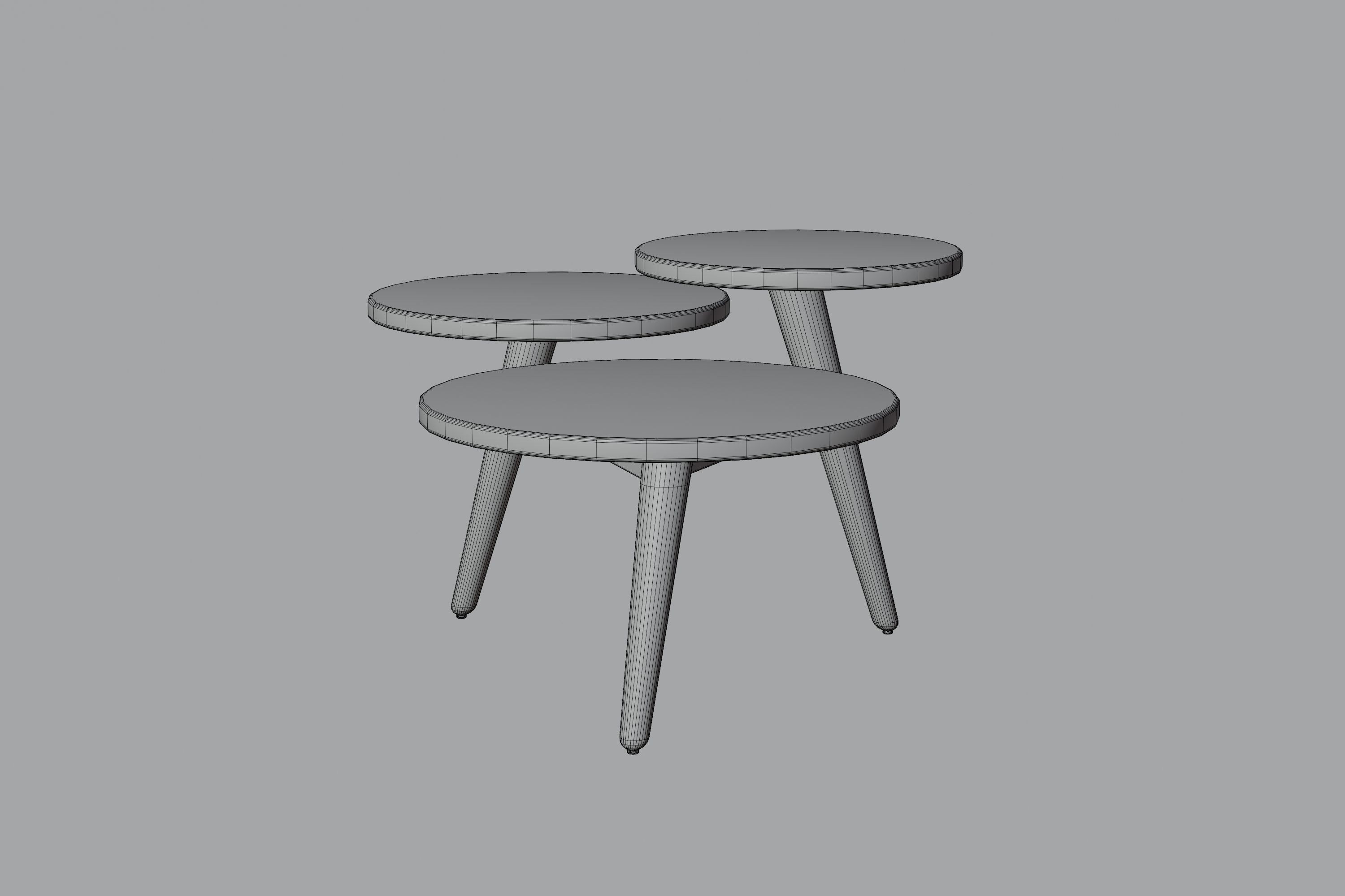 Modern Coffee table Low-poly 3D model_10