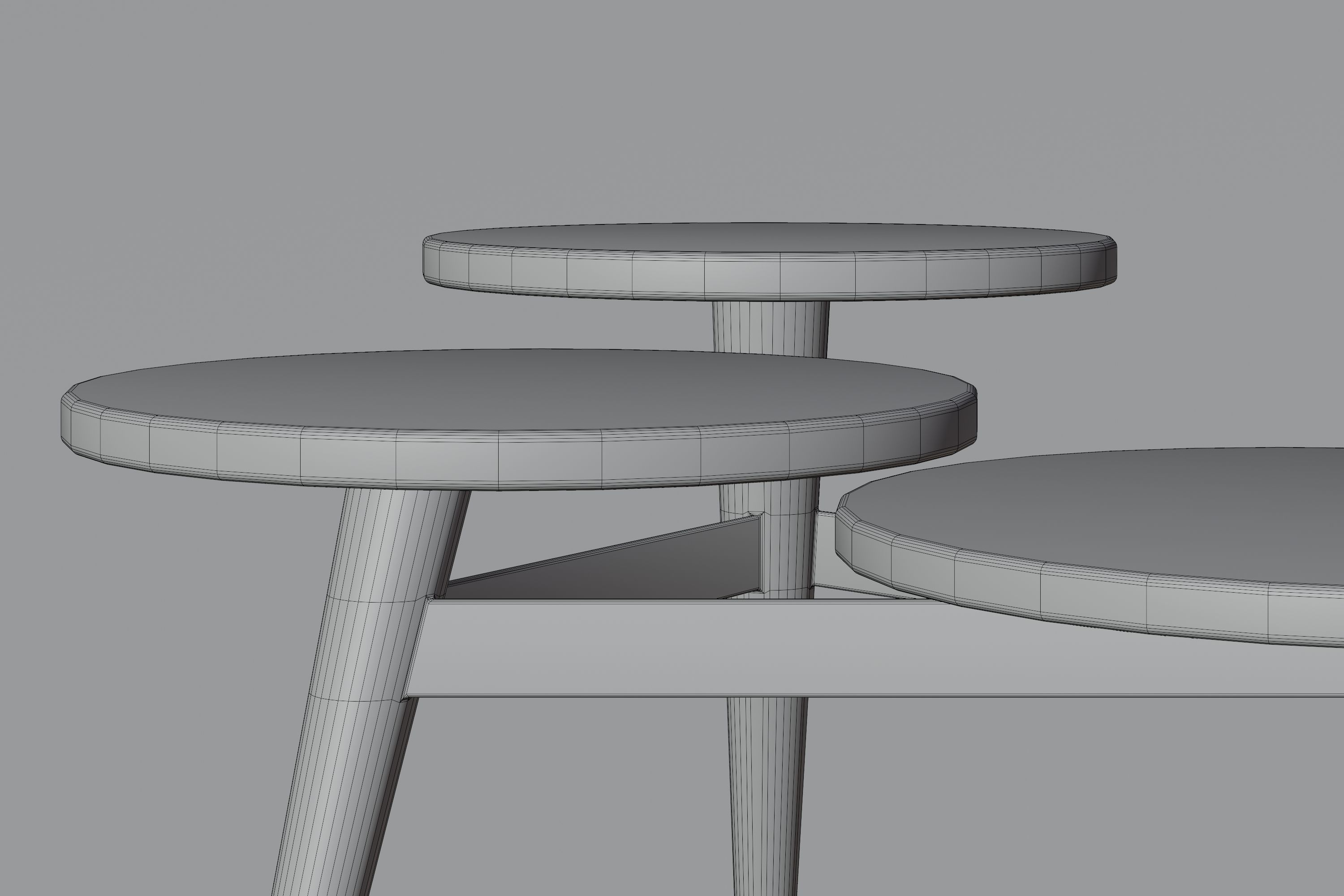Modern Coffee table Low-poly 3D model_12
