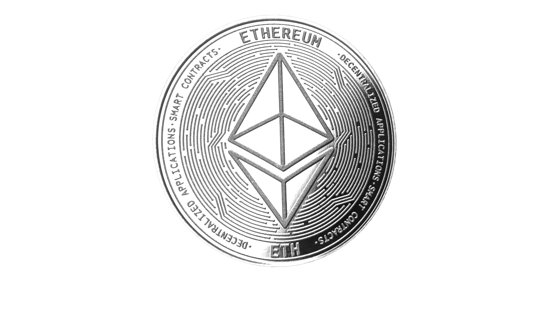 Ethereum 3D model Decentralized Applications Free low-poly 3D model
