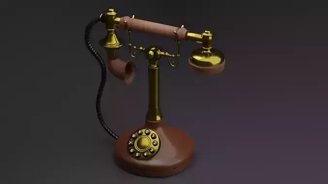 rotary dial vintage telephone