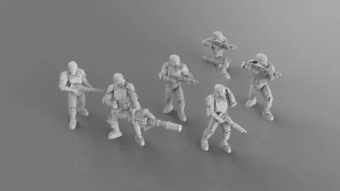 Old Light Troopers 3D print model