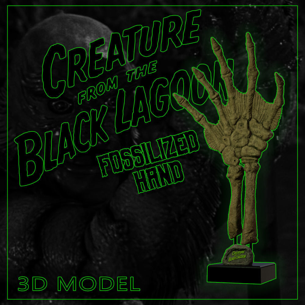 Creature From The Black Lagoon Fossilized Hand 3D model 3D printable ...