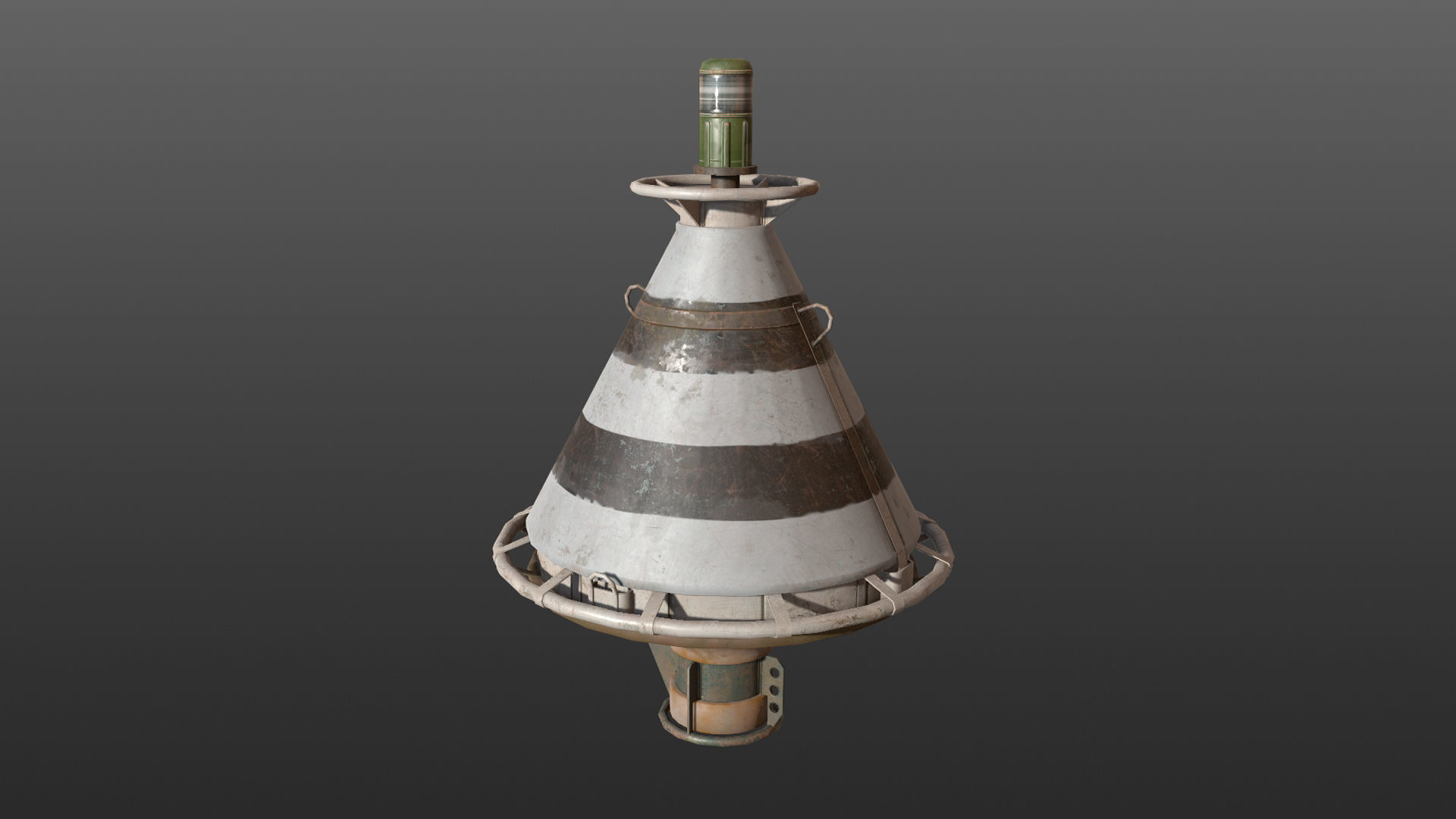 Buoy River RB-4-01 Safe Water Mark Low-poly 3D model_20