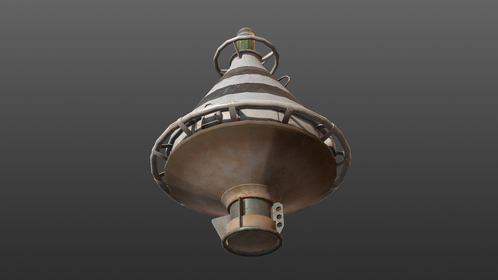 Buoy River RB-4-01 Safe Water Mark Low-poly 3D model_18