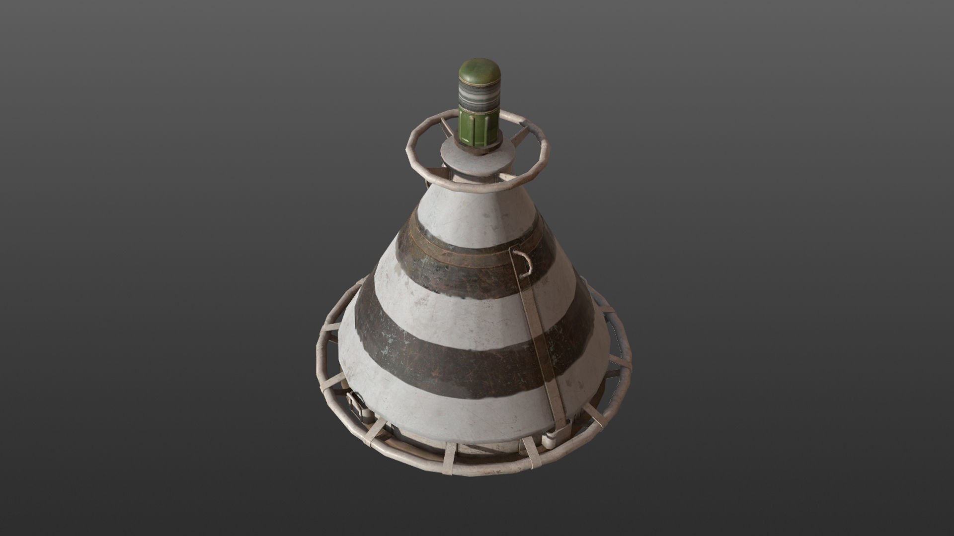 Buoy River RB-4-01 Safe Water Mark Low-poly 3D model_21