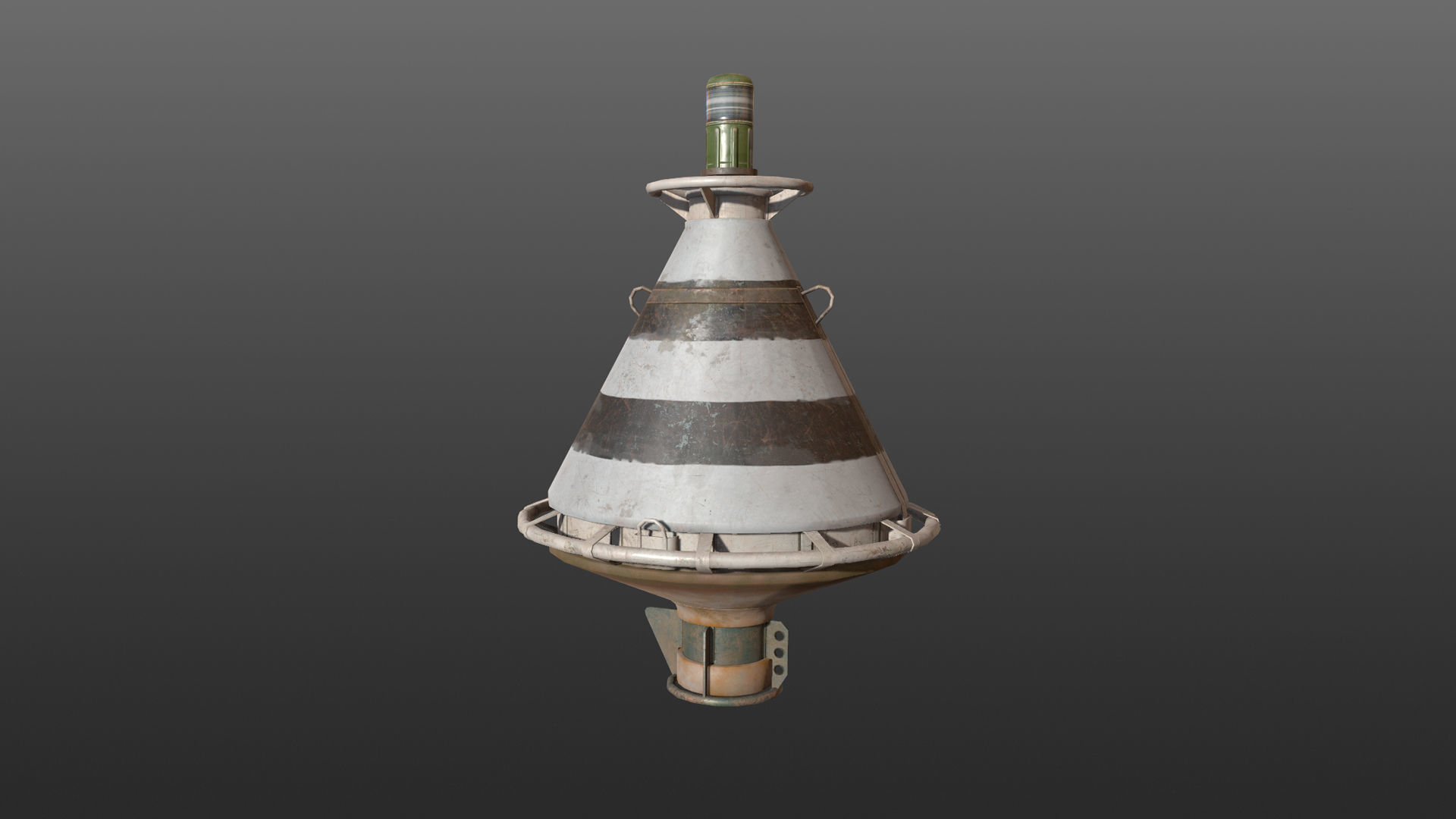 Buoy River RB-4-01 Safe Water Mark Low-poly 3D model_14