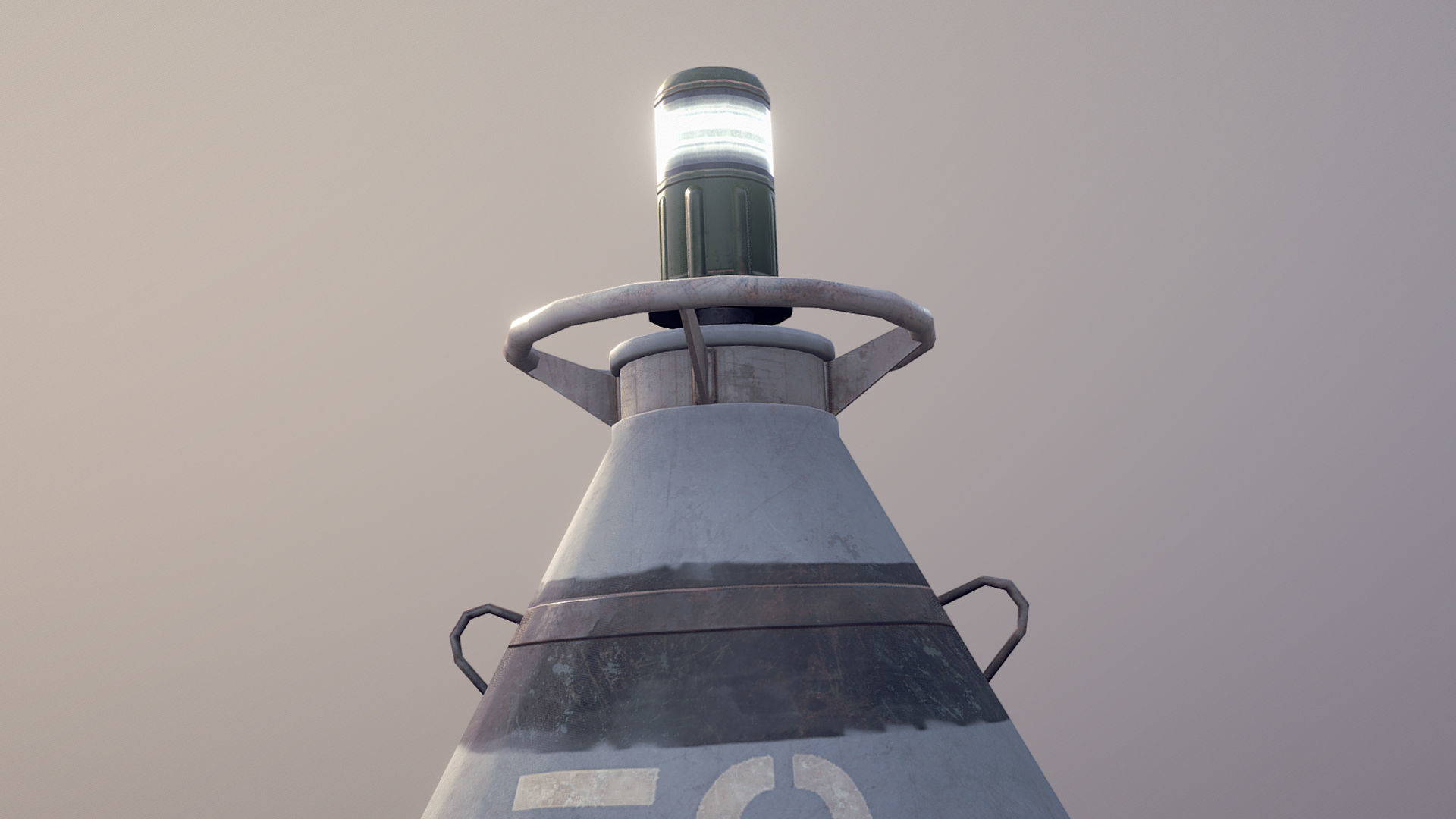 Buoy River RB-4-01 Safe Water Mark Low-poly 3D model_10