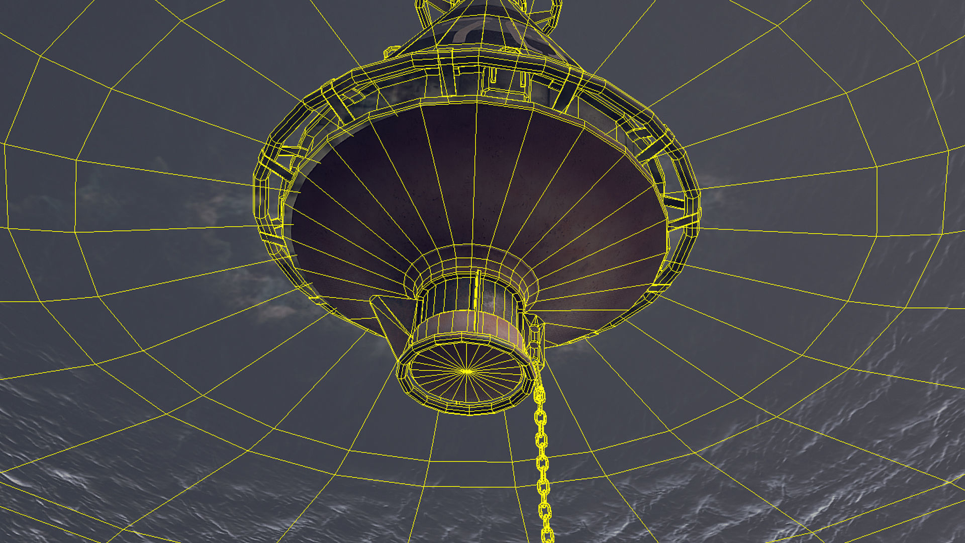 Buoy River RB-4-01 Safe Water Mark Low-poly 3D model_24