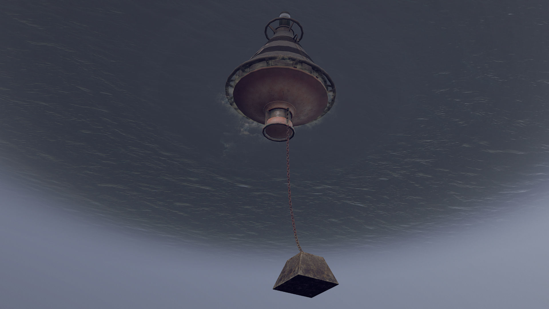 Buoy River RB-4-01 Safe Water Mark Low-poly 3D model_6