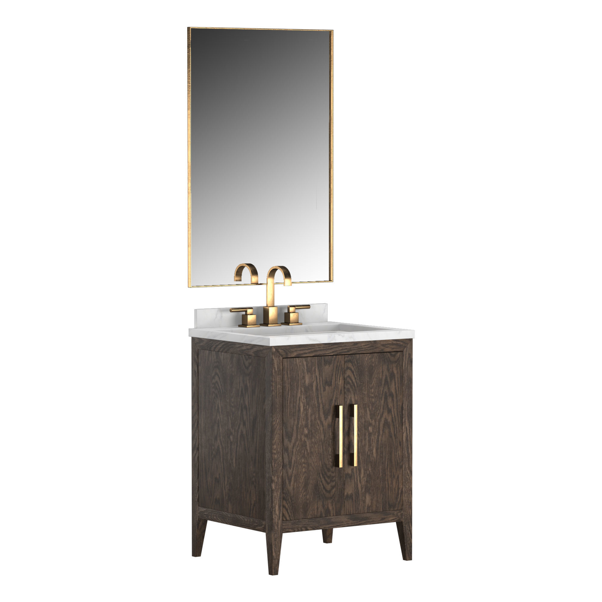 FRENCH CONTEMPORARY POWDER VANITY 3D model_4