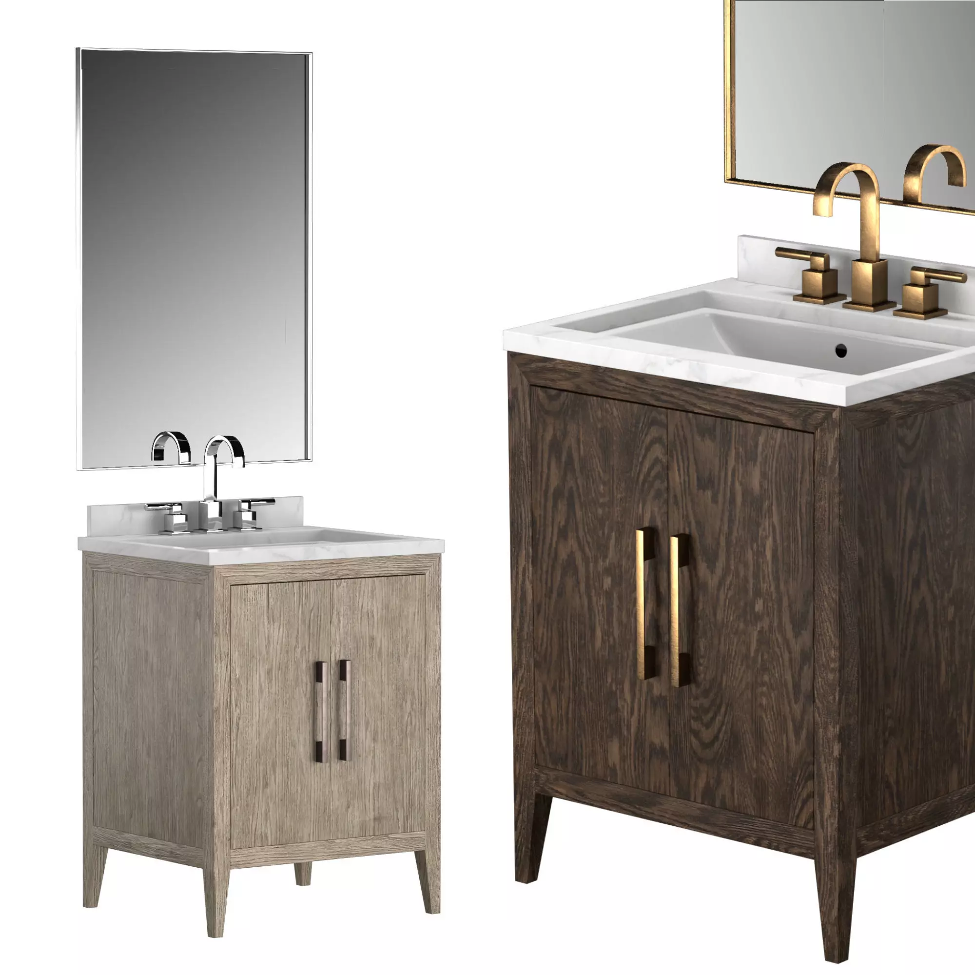 FRENCH CONTEMPORARY POWDER VANITY 3D model_0