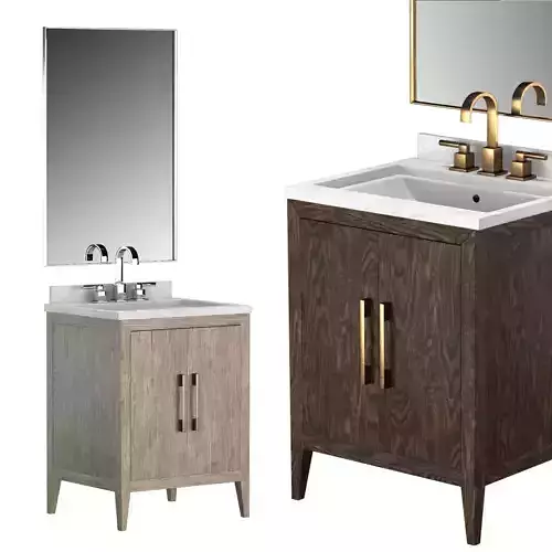 FRENCH CONTEMPORARY POWDER VANITY 3D model