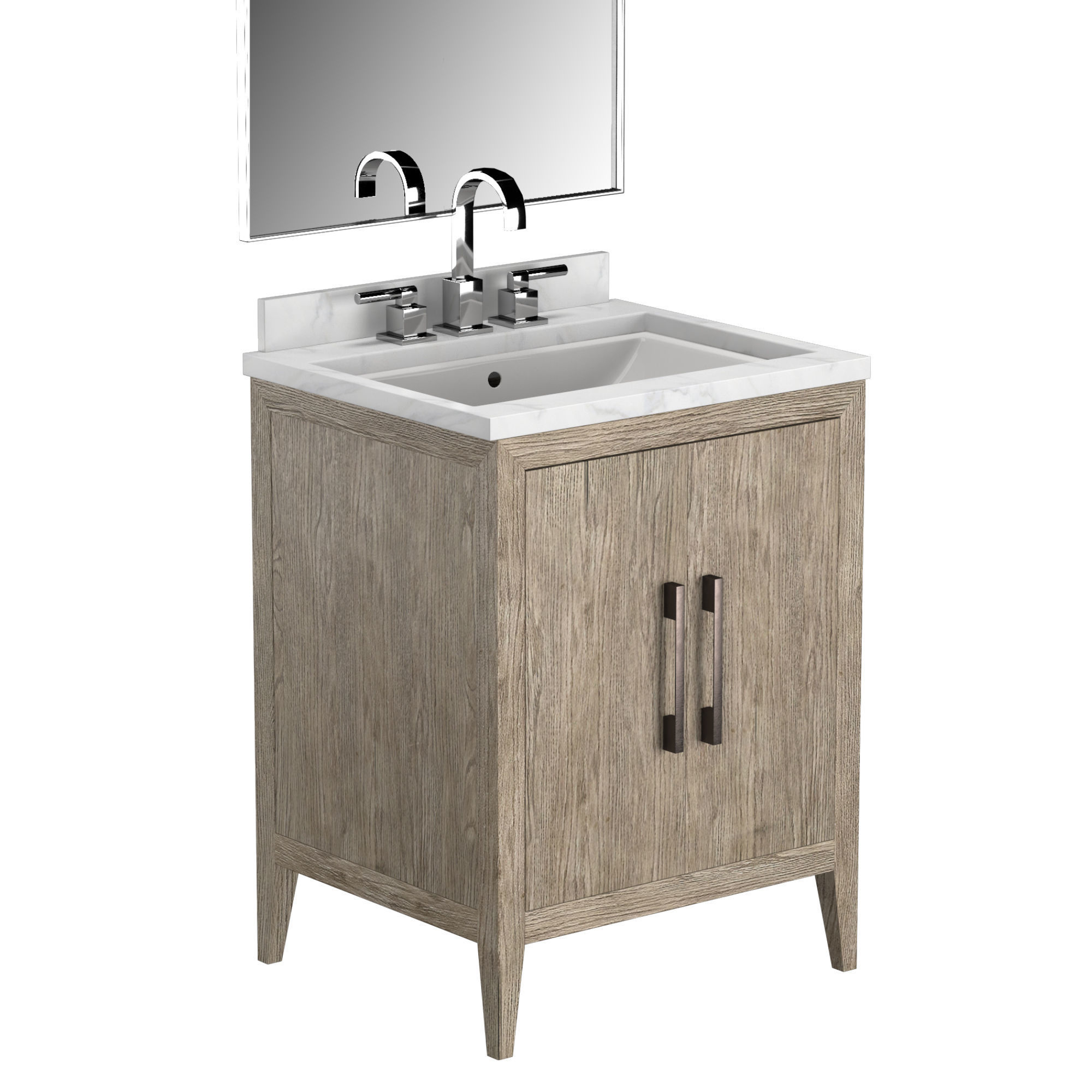 FRENCH CONTEMPORARY POWDER VANITY 3D model_3