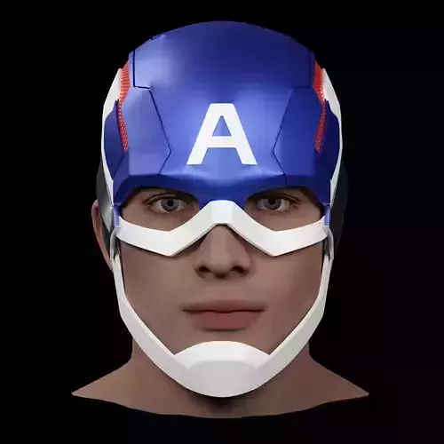 Captain America Concept Helmet 3D print model