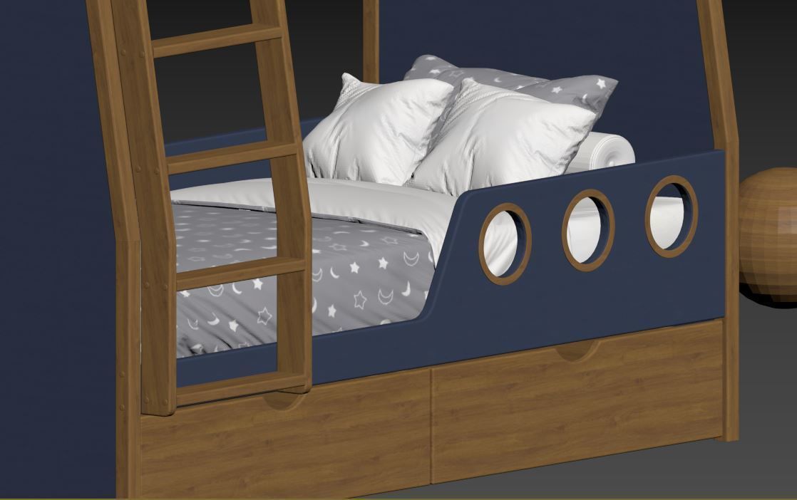 Bunk bed  3D model_25