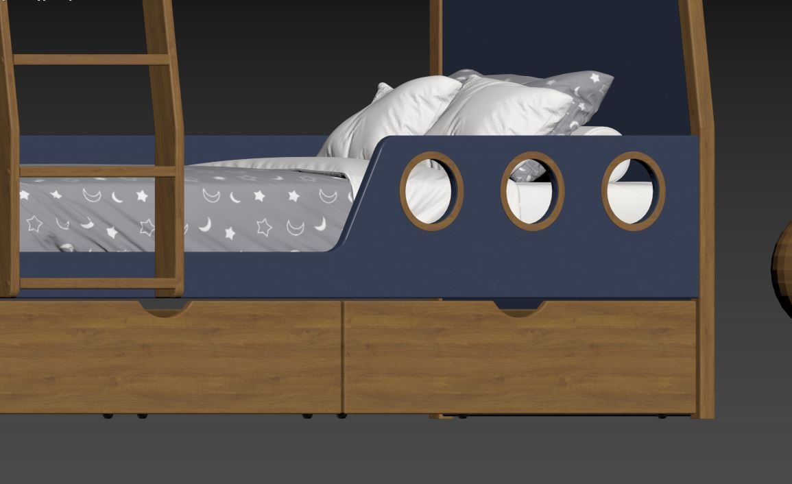 Bunk bed  3D model_24