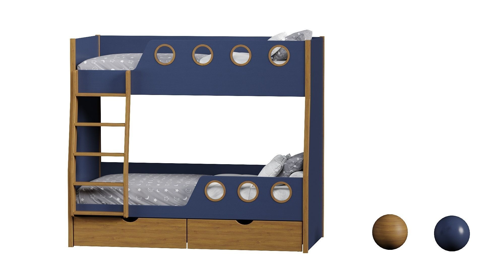 Bunk bed  3D model_5