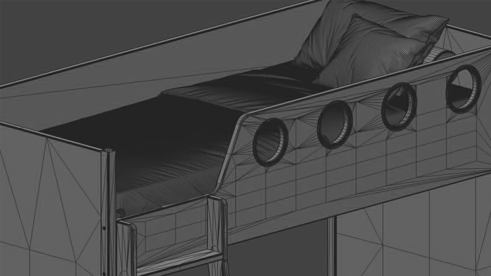 Bunk bed  3D model_16