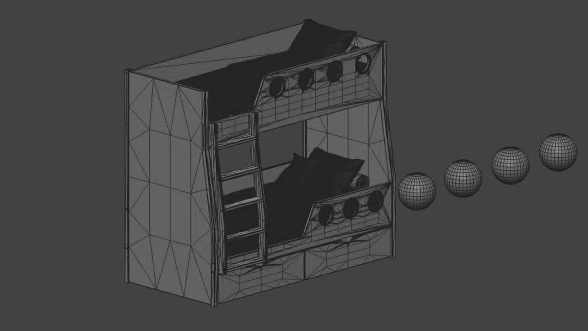 Bunk bed  3D model_18